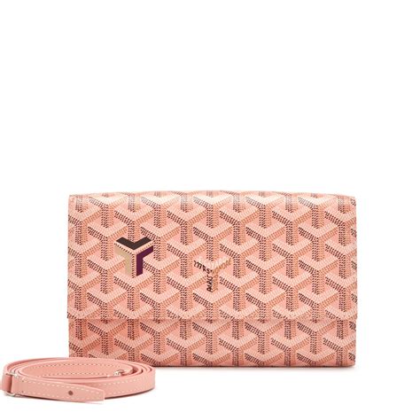 goyard pink canvas wallet.